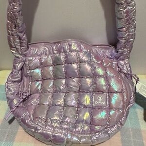 New DOYOGI Iridescent Lavender Shoulder Hobo Bag